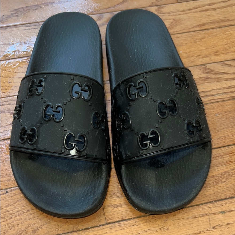 Gucci Black Slide Sandals